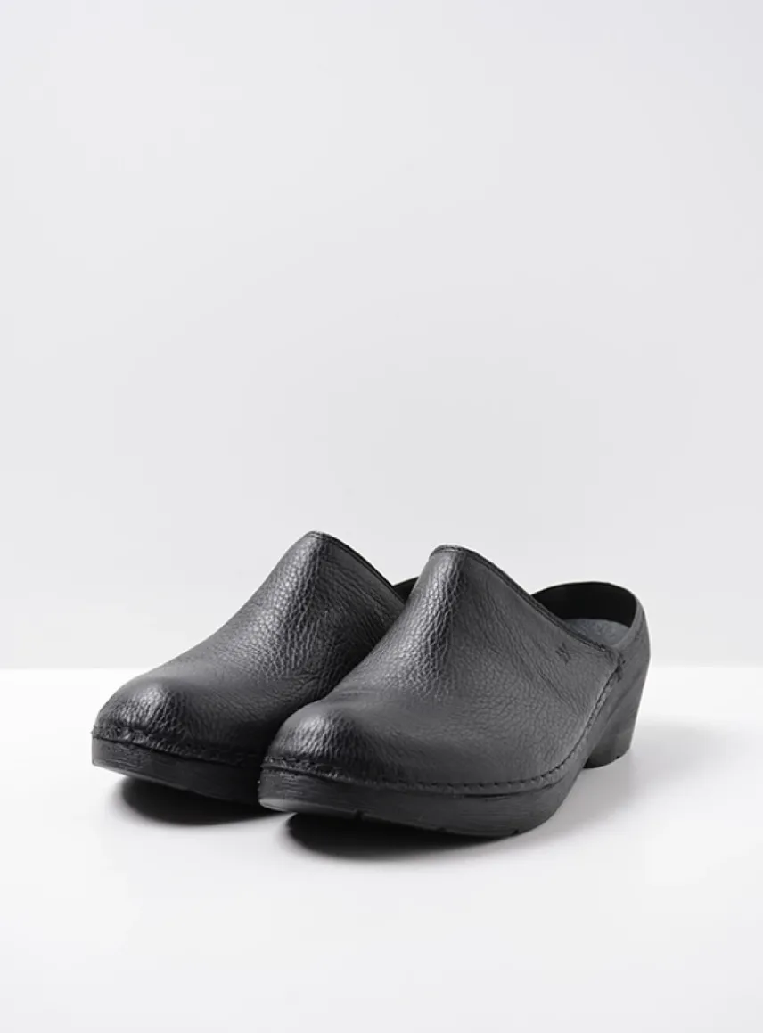 Multi Clog - zwart leer