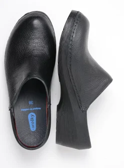 Multi Clog - zwart leer