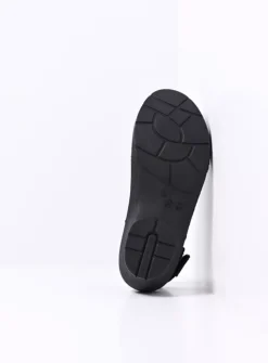 Multi Strap Clog - zwart leer