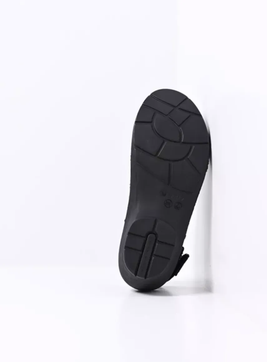 Multi Strap Clog - zwart leer