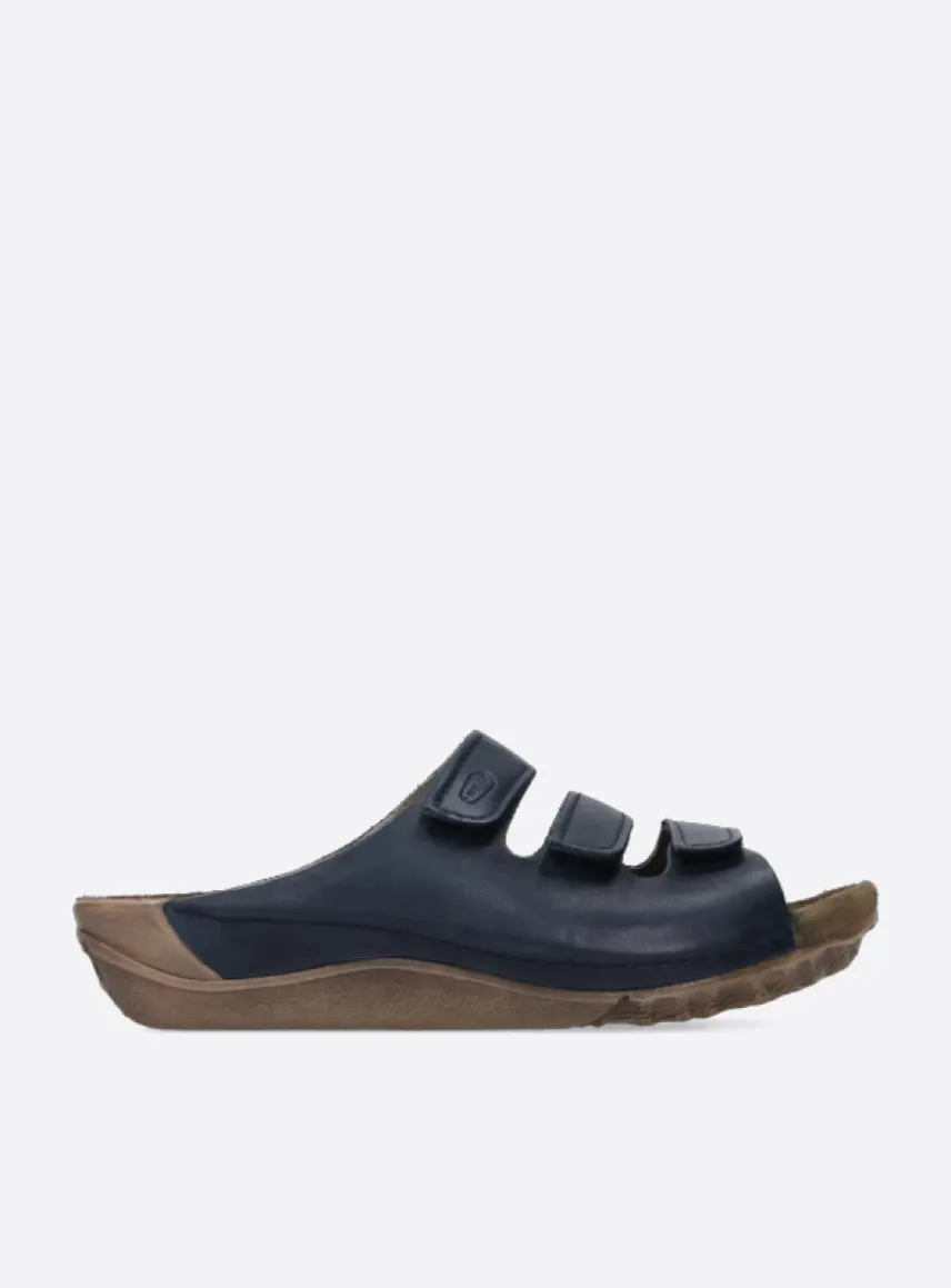 Nomad - blauw leer