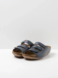 Nomad - blauw leer