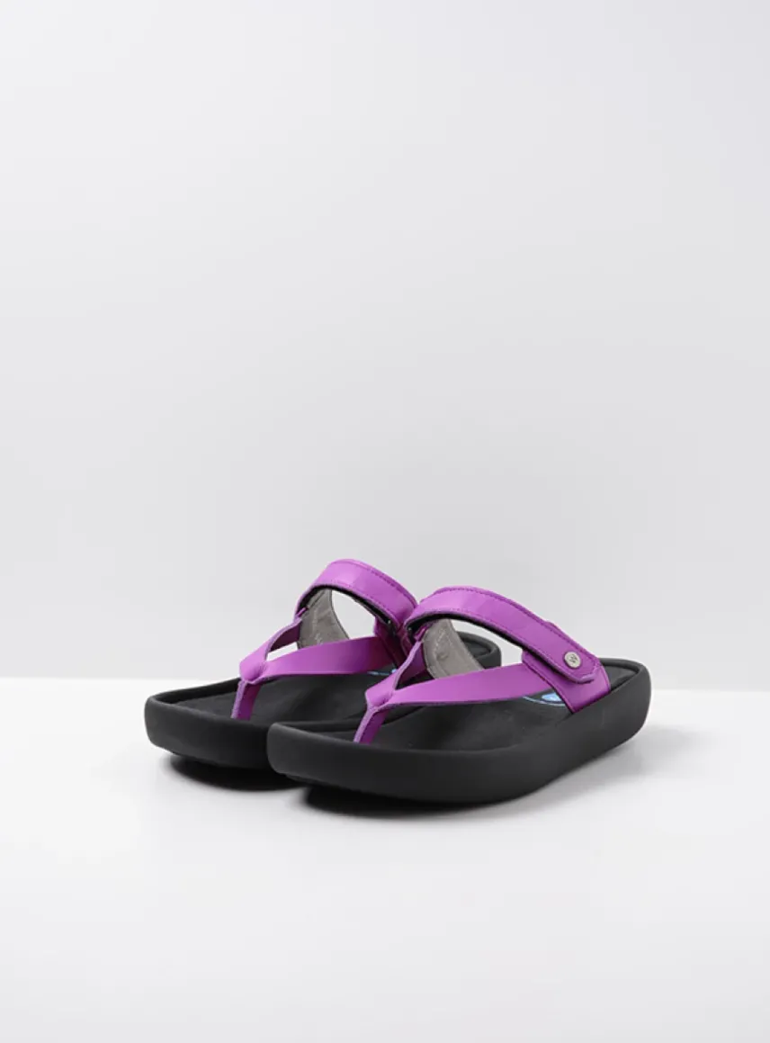 Peace - fuchsia leer
