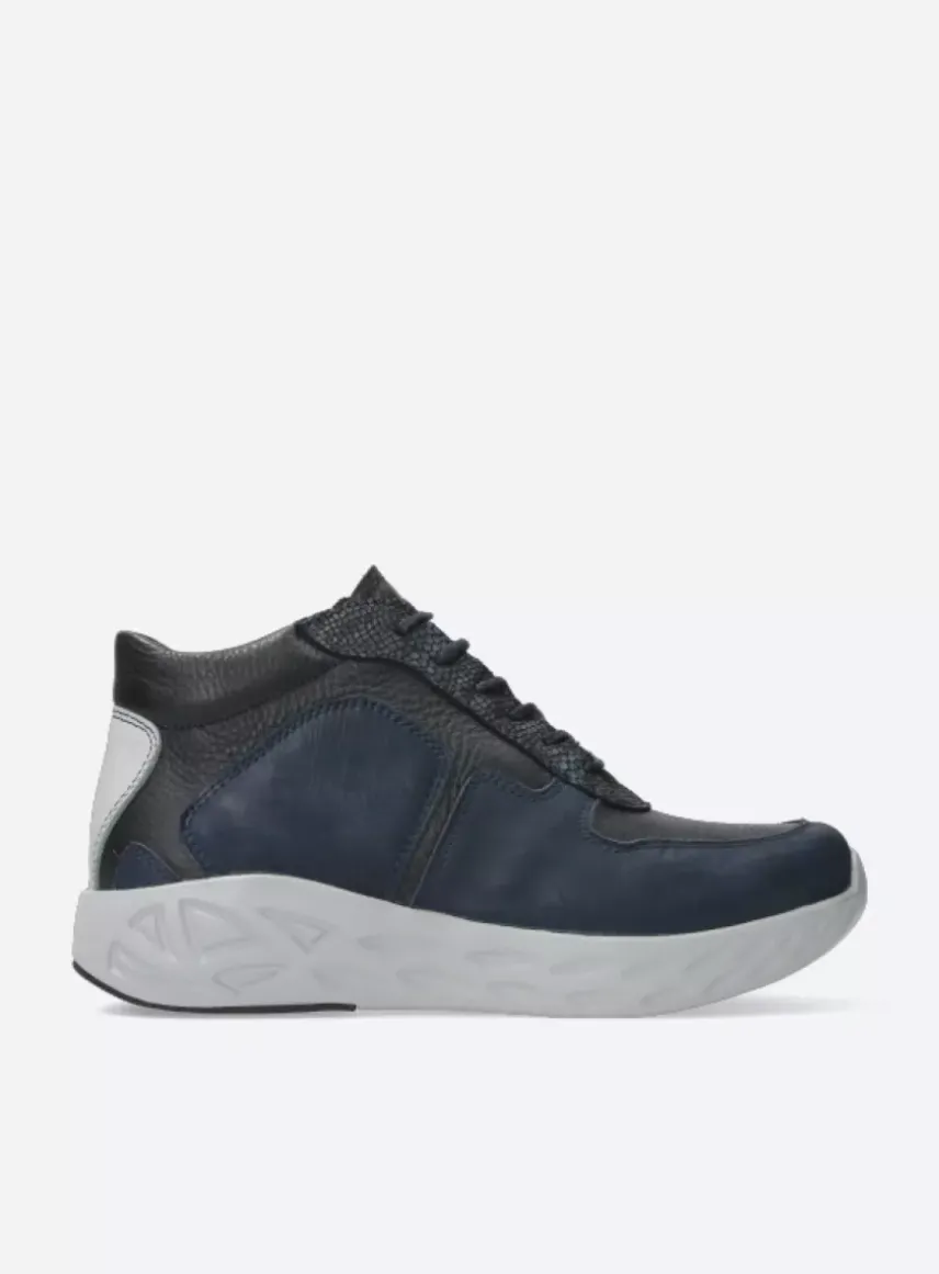 Pep S2F - denim combi stretch leer