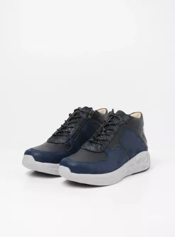 Pep S2F - denim combi stretch leer