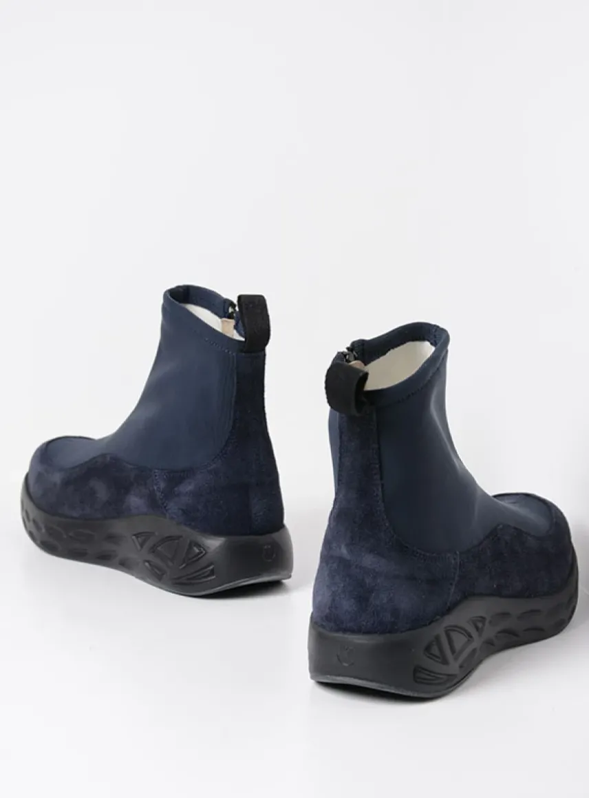 Rebound S2F - blauw stretch suede