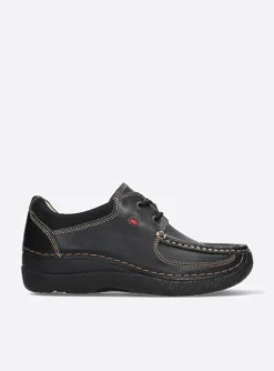Roll Shoe - zwart leer