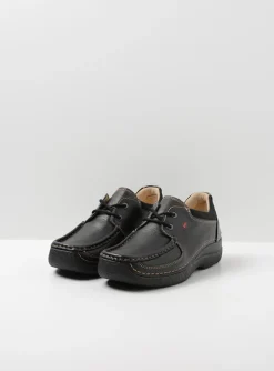 Roll Shoe - zwart leer