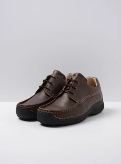 Roll Shoe Men - bruin leer