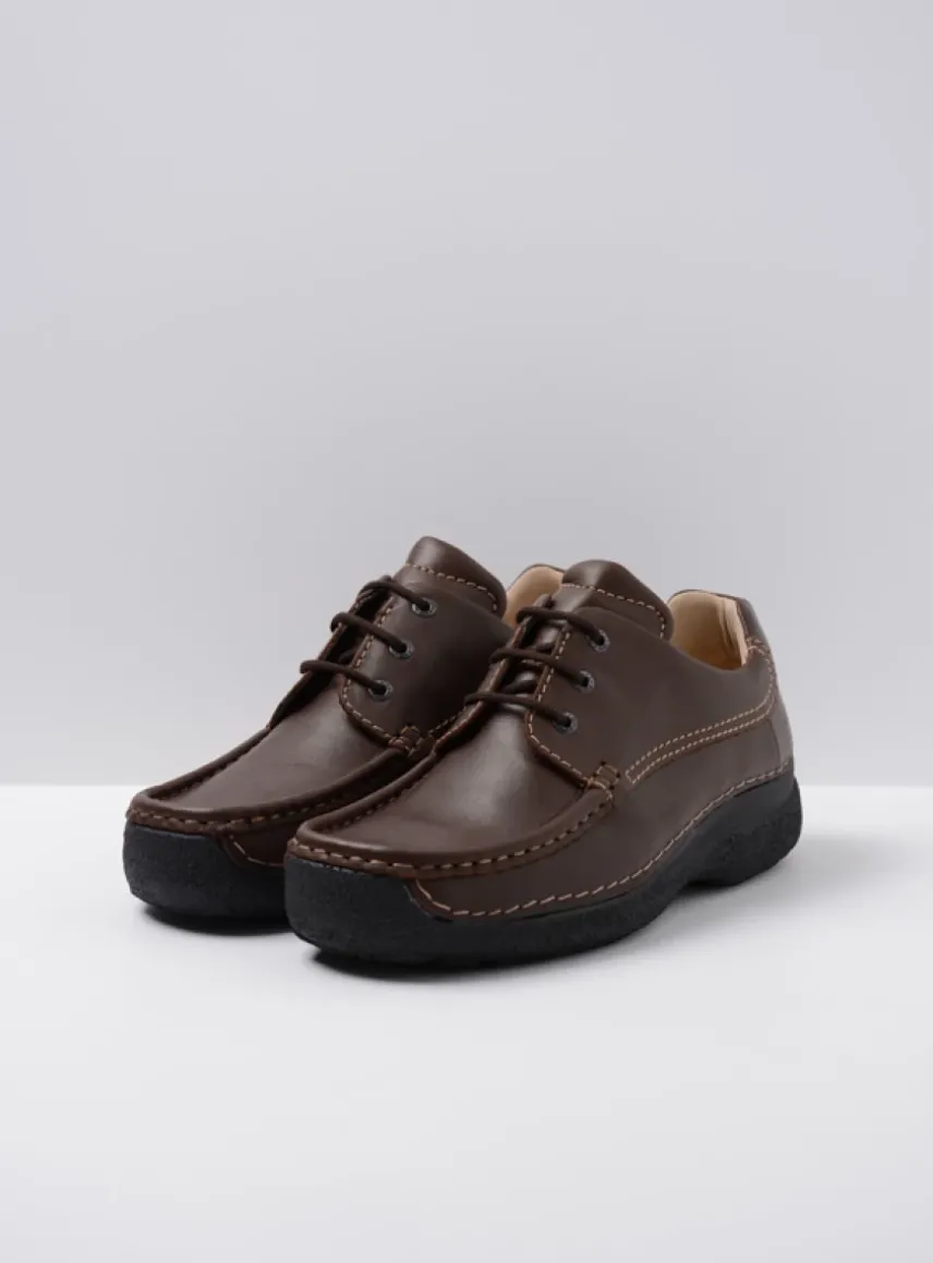 Roll Shoe Men - bruin leer