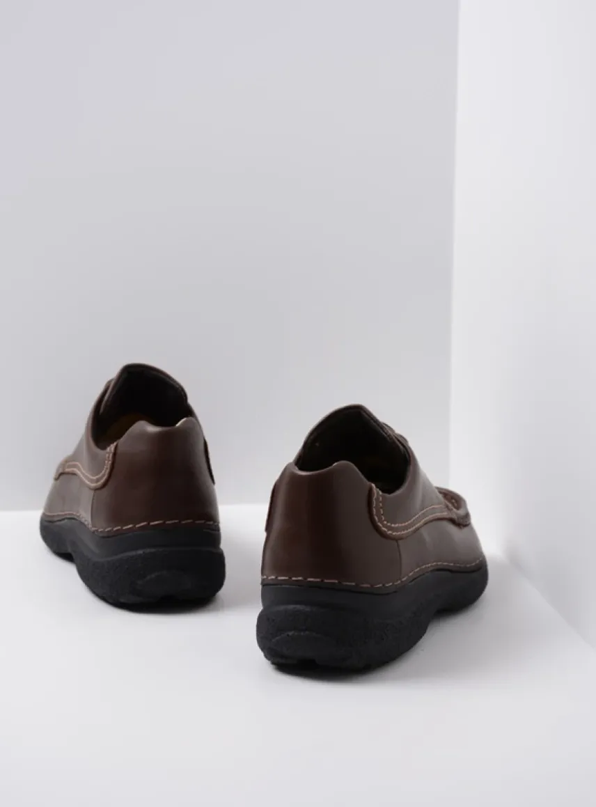 Roll Shoe Men - bruin leer