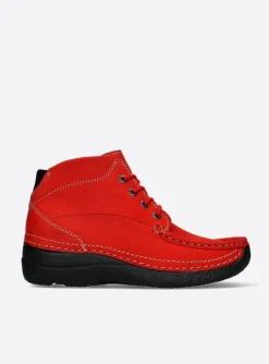 Roll Shoot - donkerrood nubuck