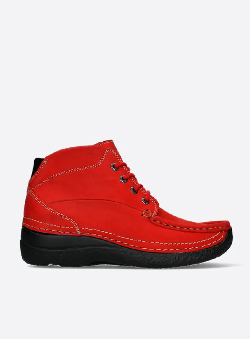 Roll Shoot - donkerrood nubuck