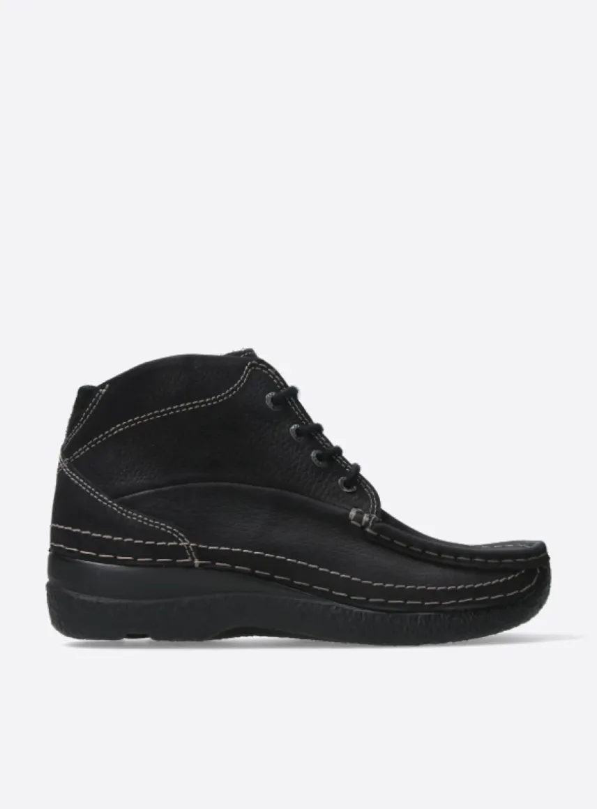 Roll Shoot - zwart nubuck