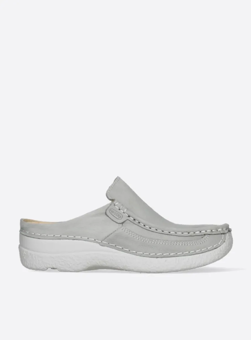 Roll Slide - lichtgrijs nubuck