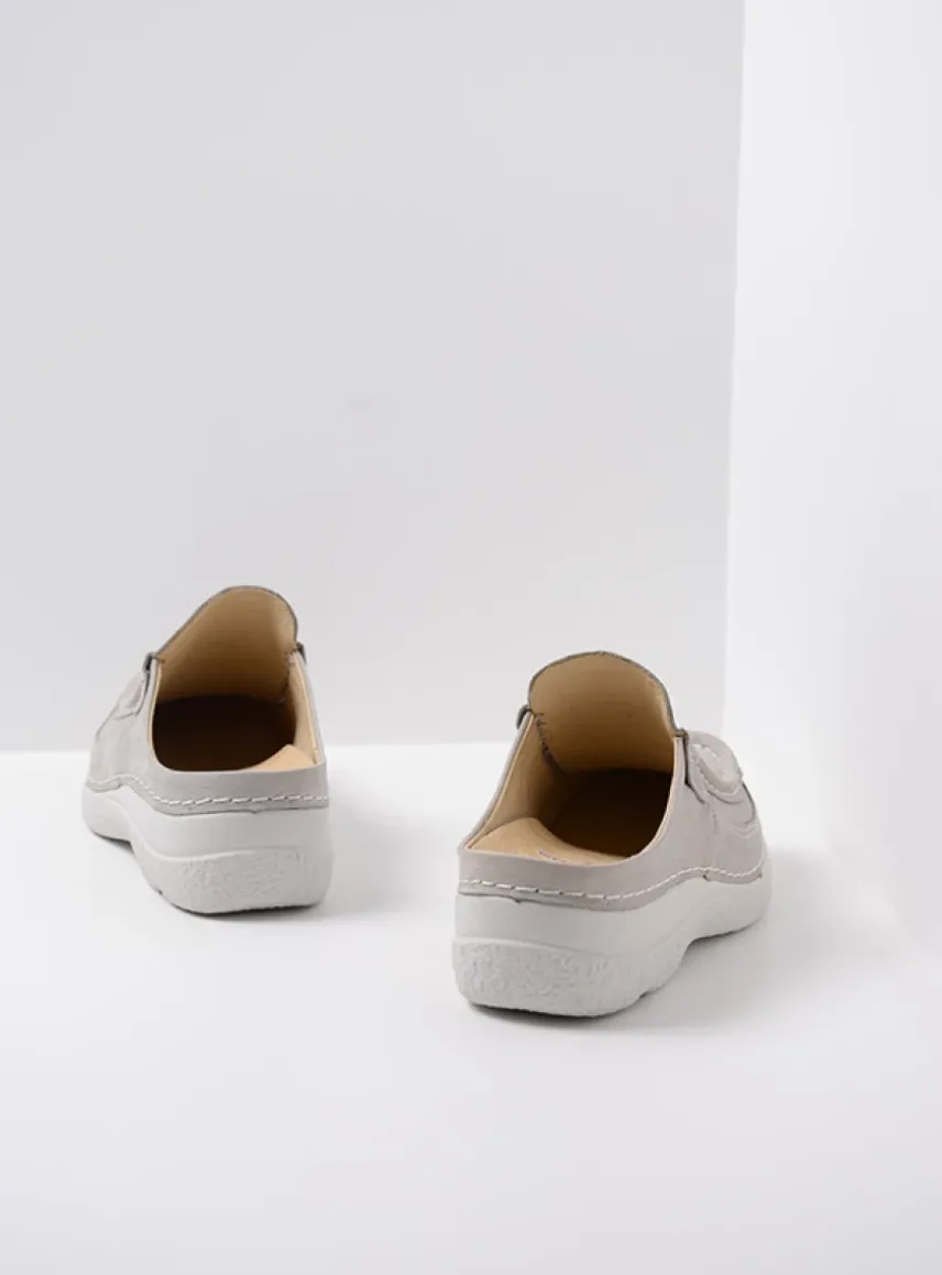 Roll Slide - lichtgrijs nubuck