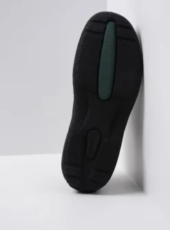 Roll Slide men - zwart leer