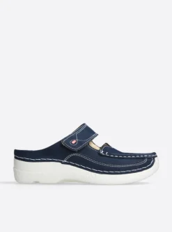 Roll Slipper - denim nubuck