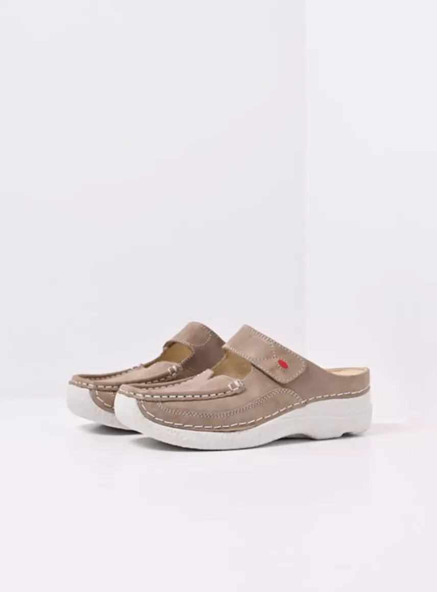 Roll Slipper - safari effectleer