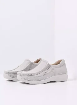 Roll Sneaker - gebroken wit effectleer
