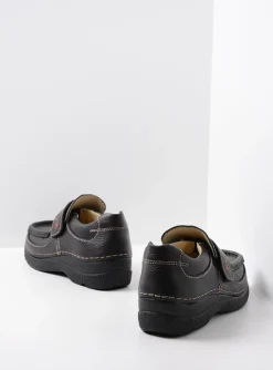 Roll Strap - zwart leer