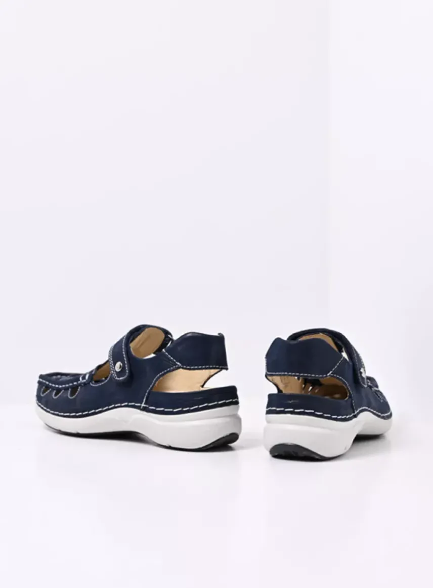 Rolling Sun - denim effectleer