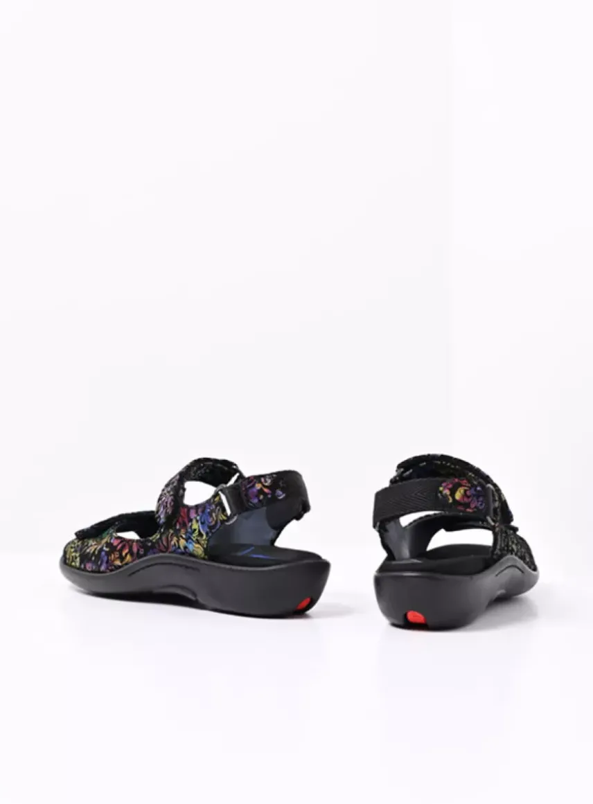 Salvia - zwart/multi flower nubuck
