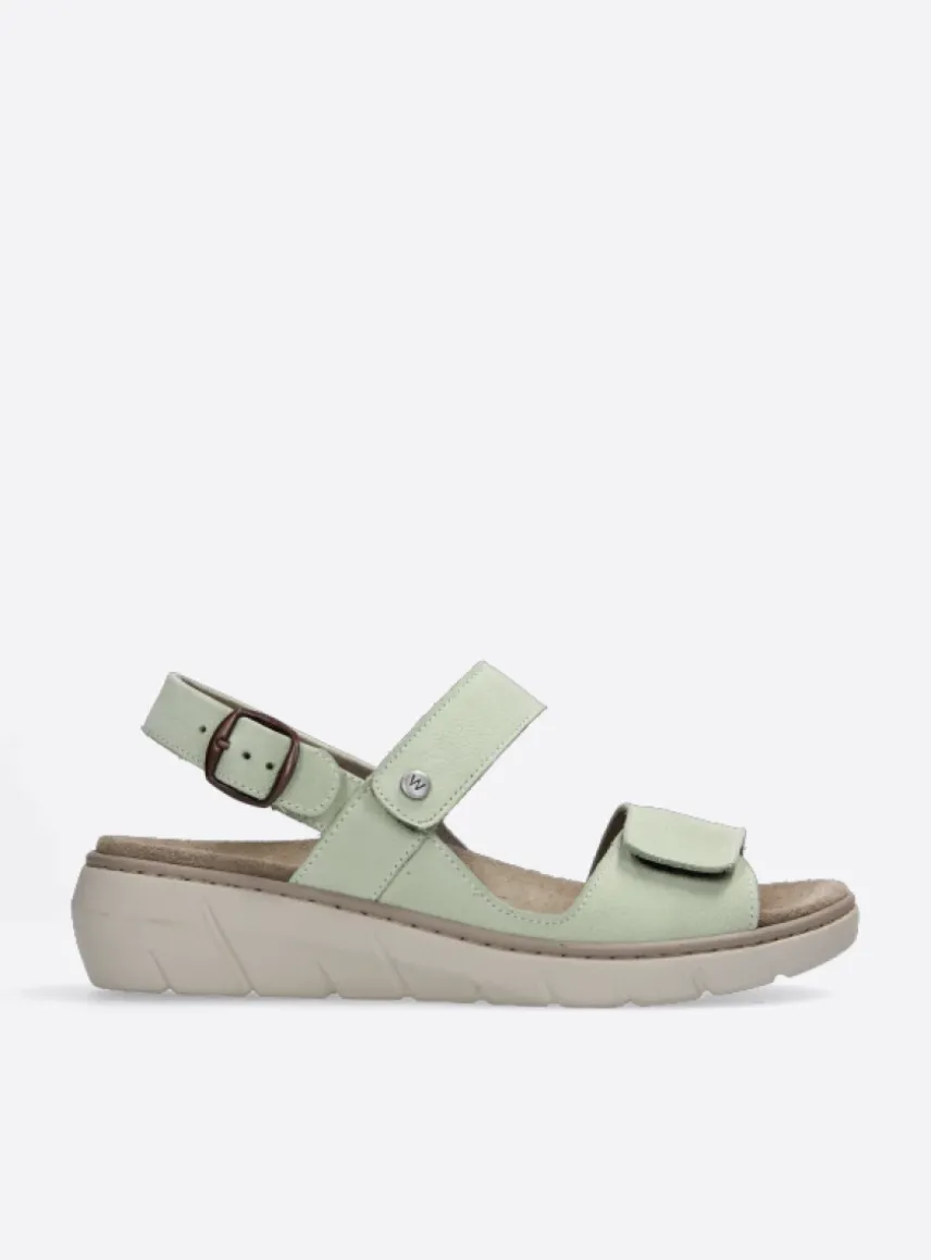 Santorini - lichtgroen nubuck