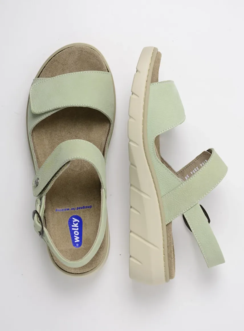 Santorini - lichtgroen nubuck