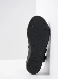 Santorini - zwart/blauw suede