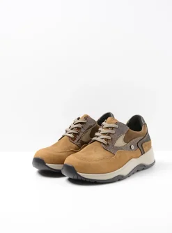 Sappho - cognac combi leer