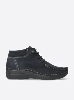 Seamy Moc - blauw nubuck