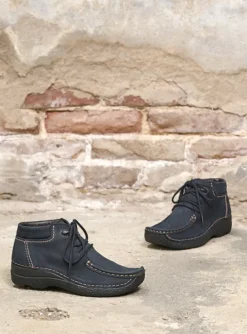 Seamy Moc - blauw nubuck