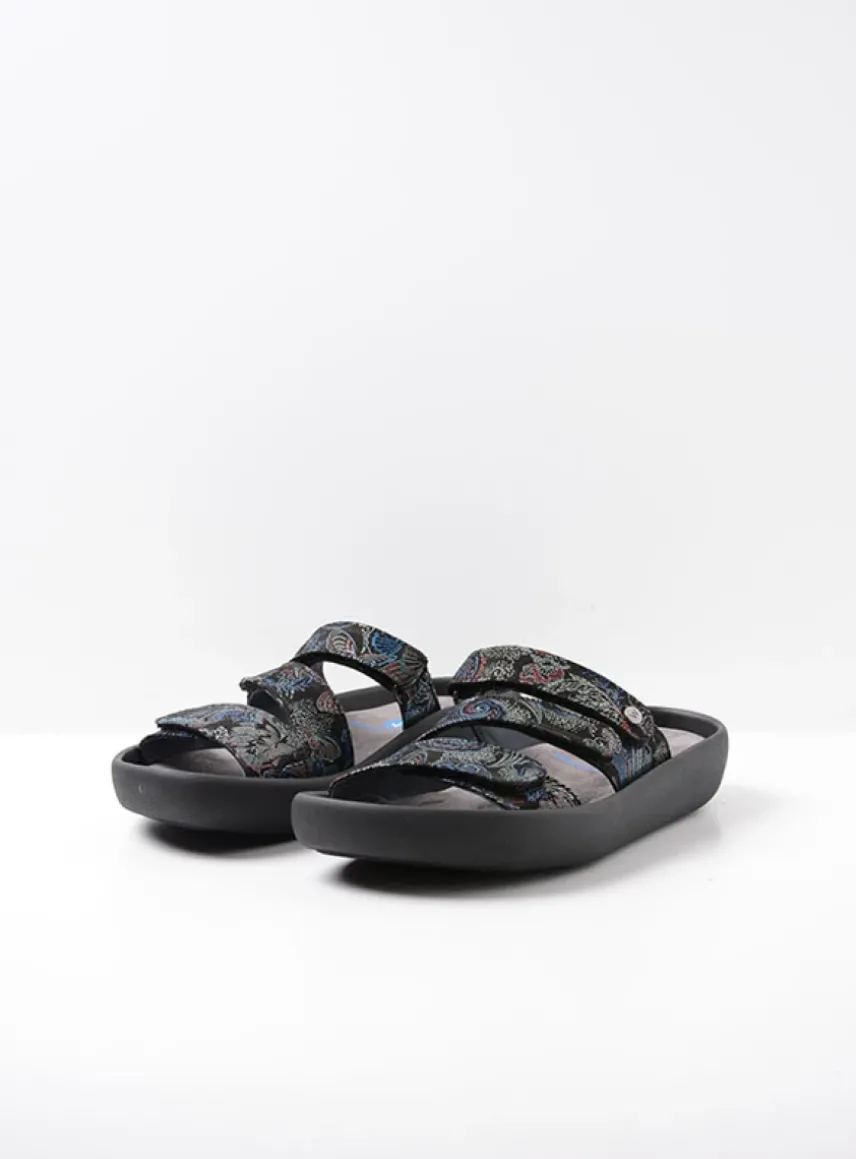 Sense - zwart/blauw suede