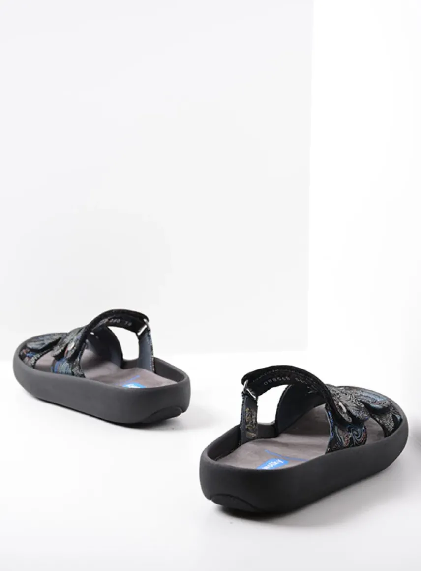 Sense - zwart/blauw suede