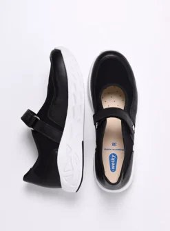 Spring S2F - zwart combi stretch leer