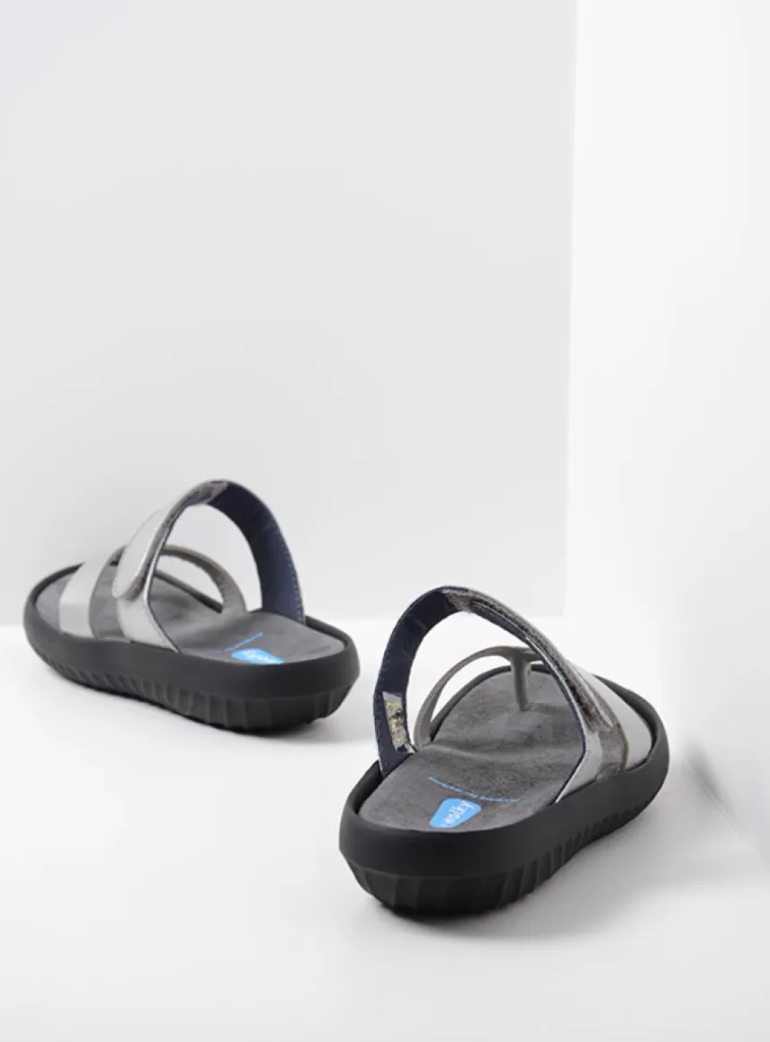 Tahiti - zilver/grijs leer