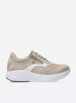 Vitality S2F - beige combi stretch leer