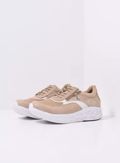 Vitality S2F - beige combi stretch leer