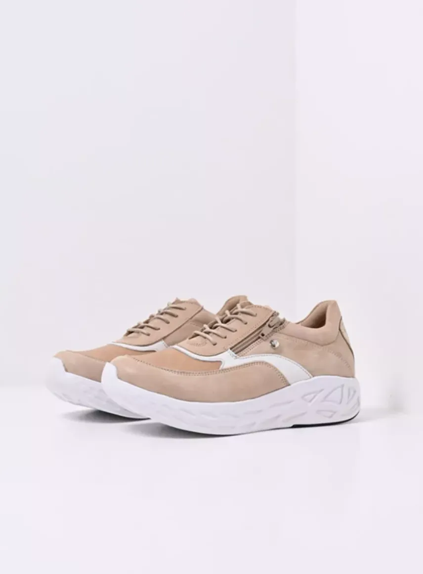 Vitality S2F - beige combi stretch leer