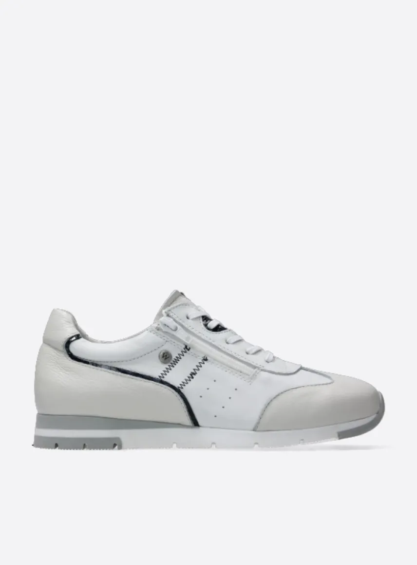 Yell XW - wit/blauw leer