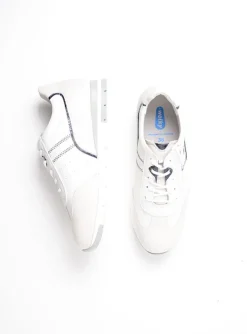 Yell XW - wit/blauw leer