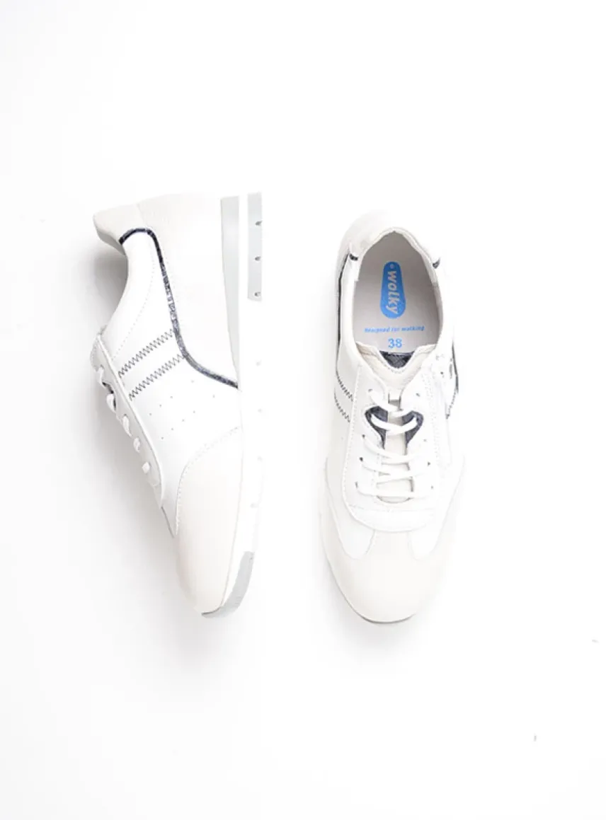 Yell XW - wit/blauw leer